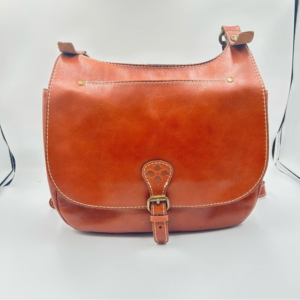 Patricia Nash Veg London tan Leather Crossbody bag